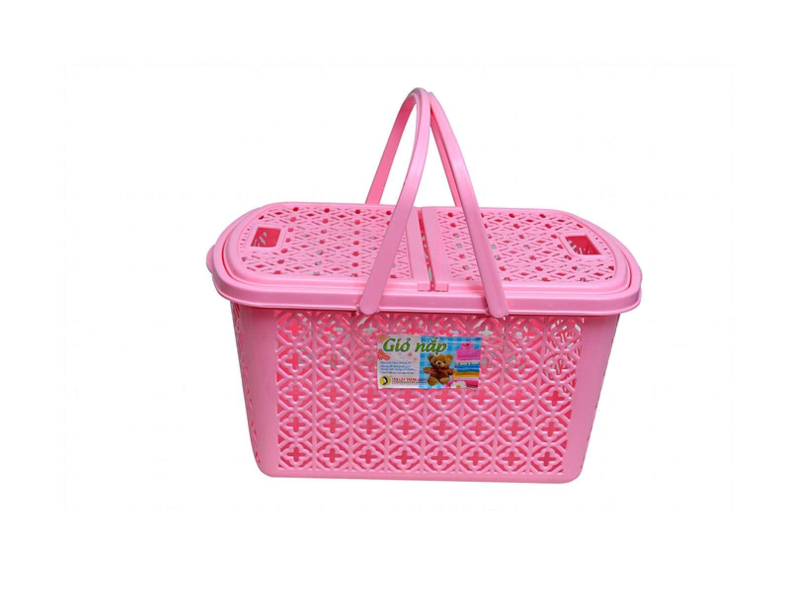 Hamper with lids - Flowers pattern - Extra Large