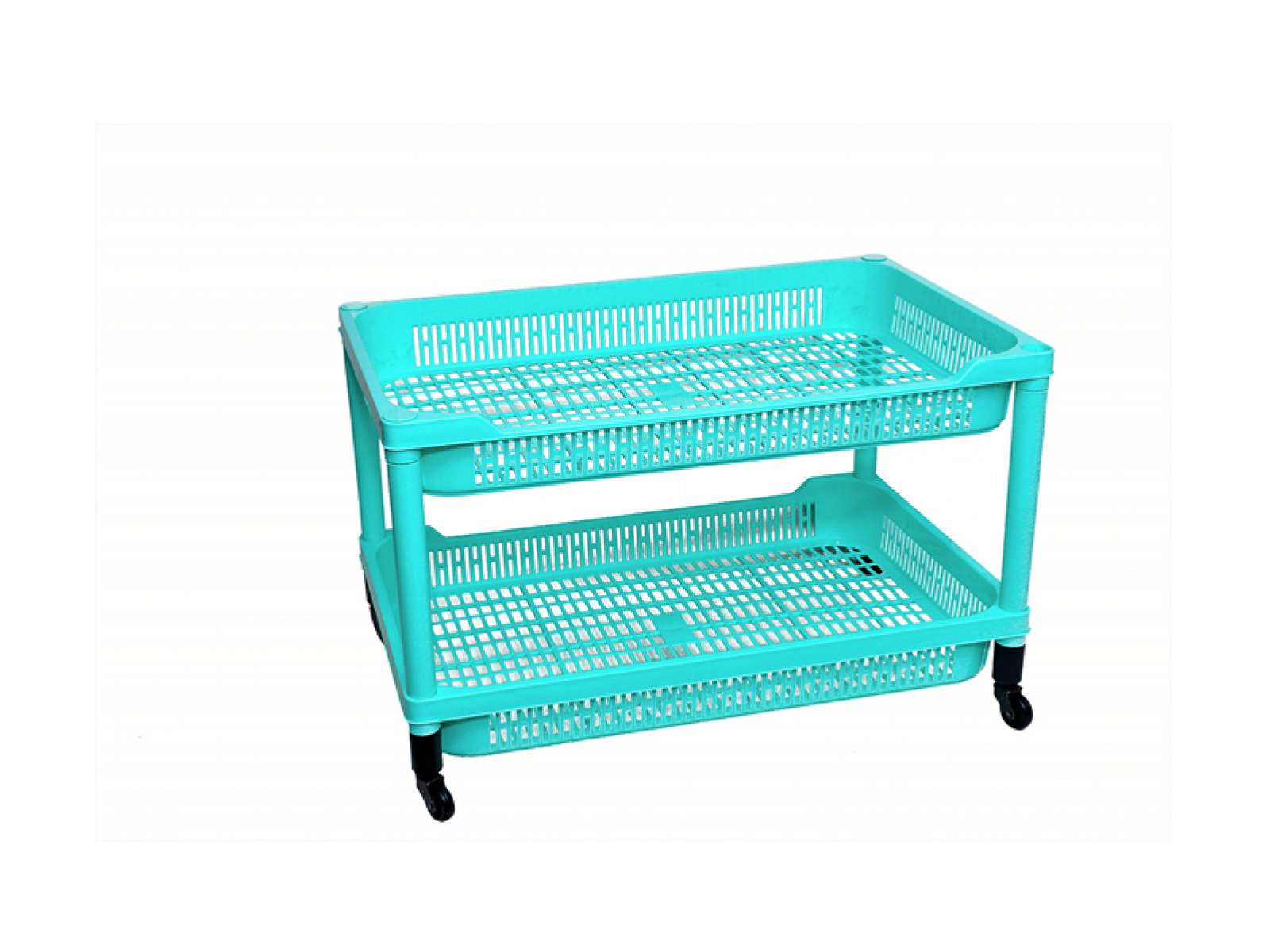 2-Tier Shelf - Large (with bottom tray and wheels)