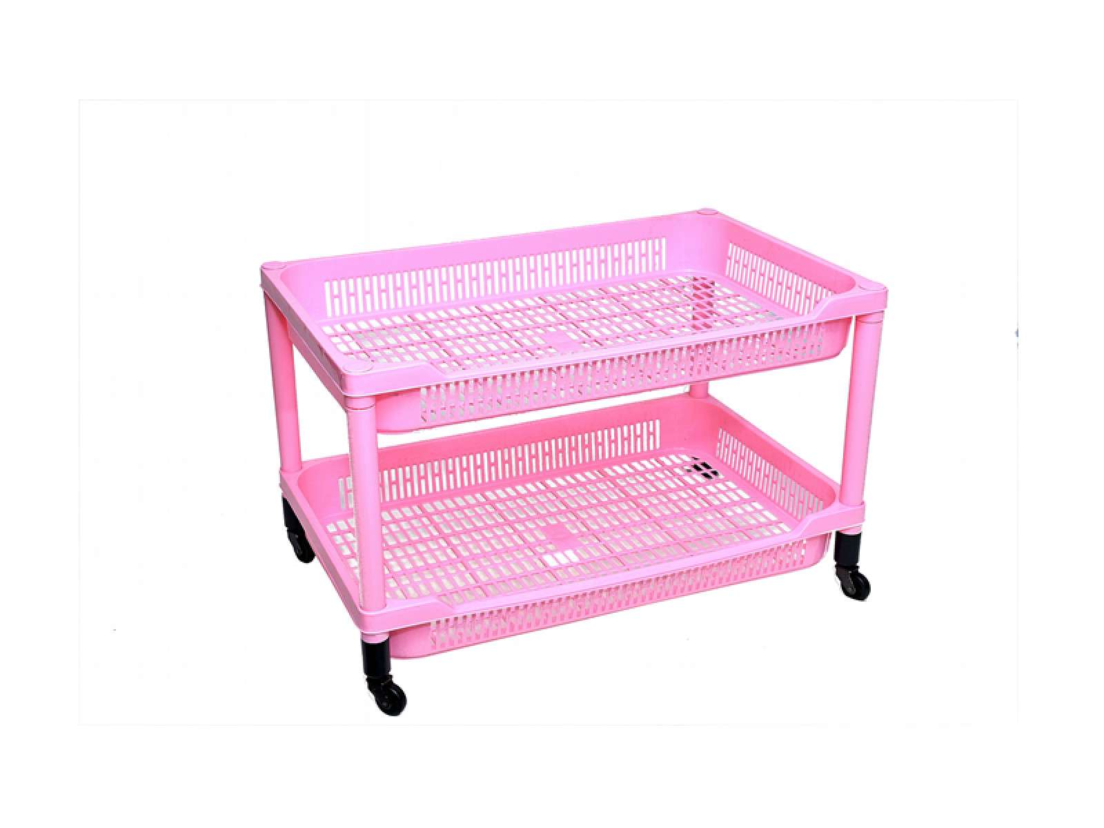 2-Tier Shelf - Large (with bottom tray and wheels)