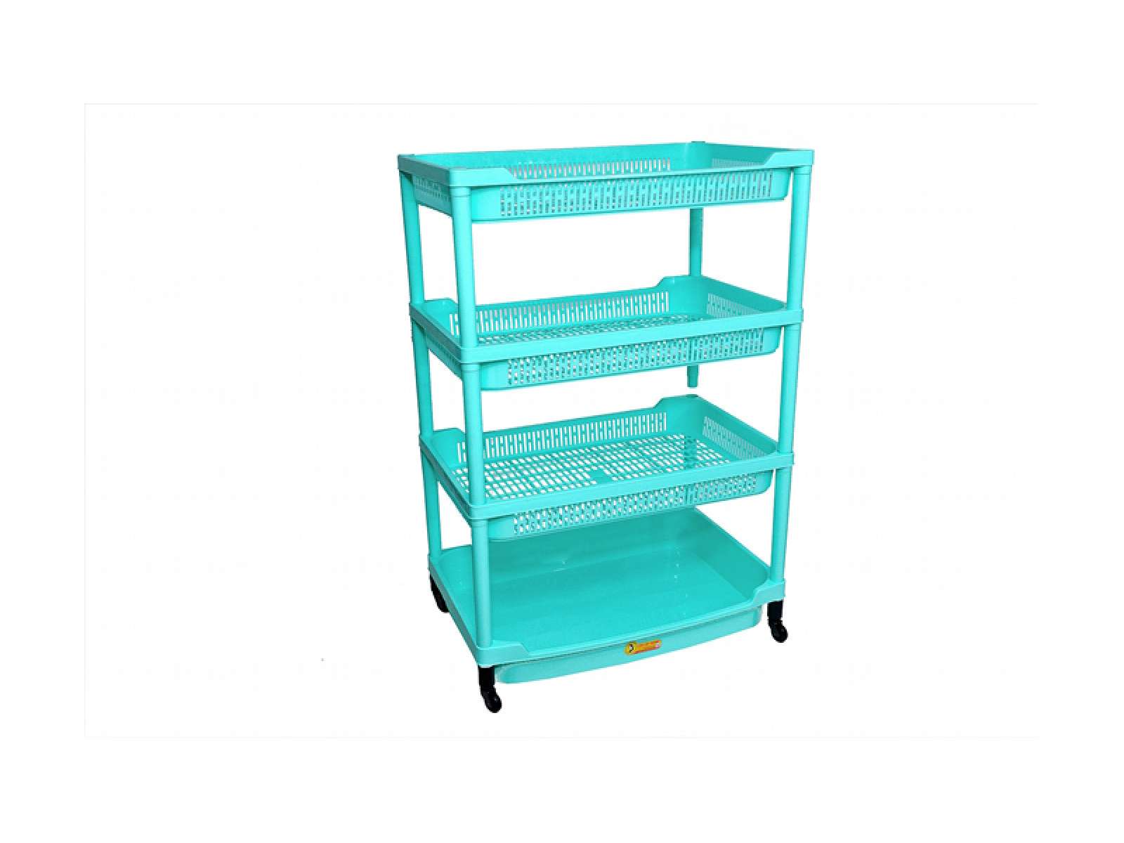 4-Tier Shelf - Large (with bottom tray and wheels)