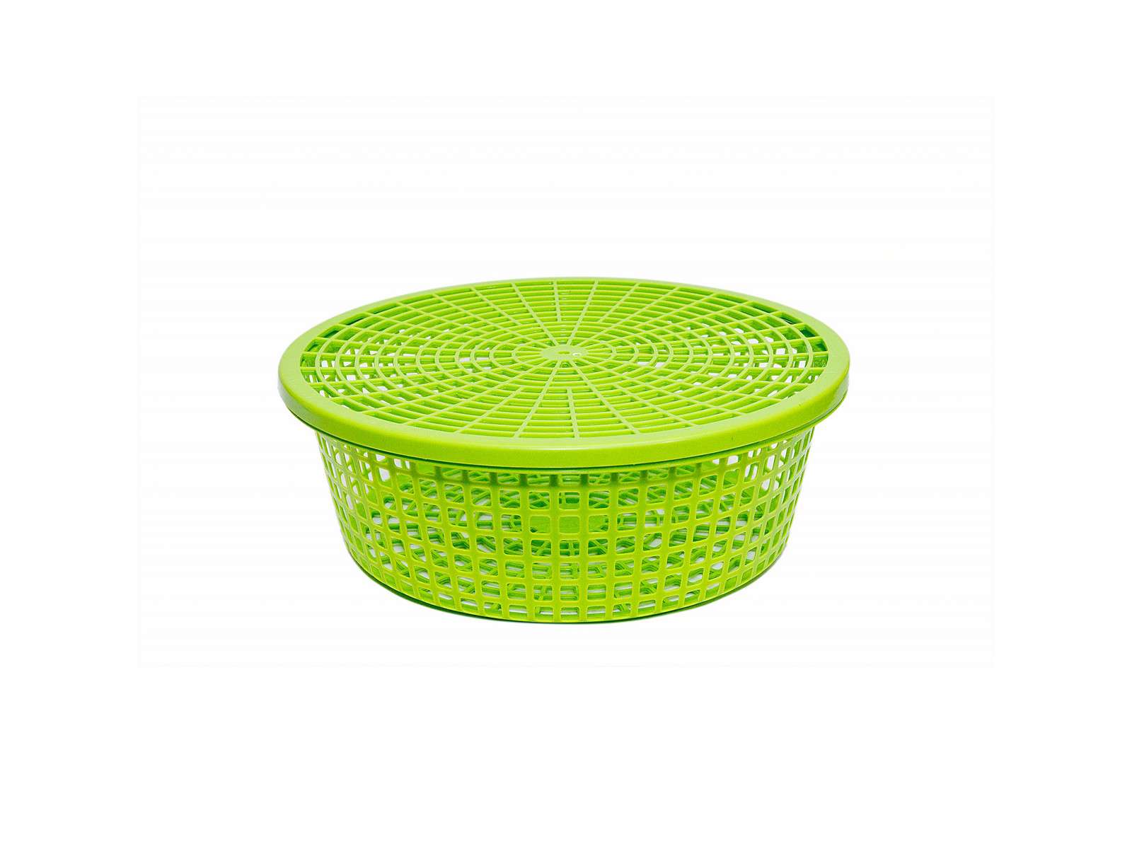 Round Basket with lid - Sun Pattern