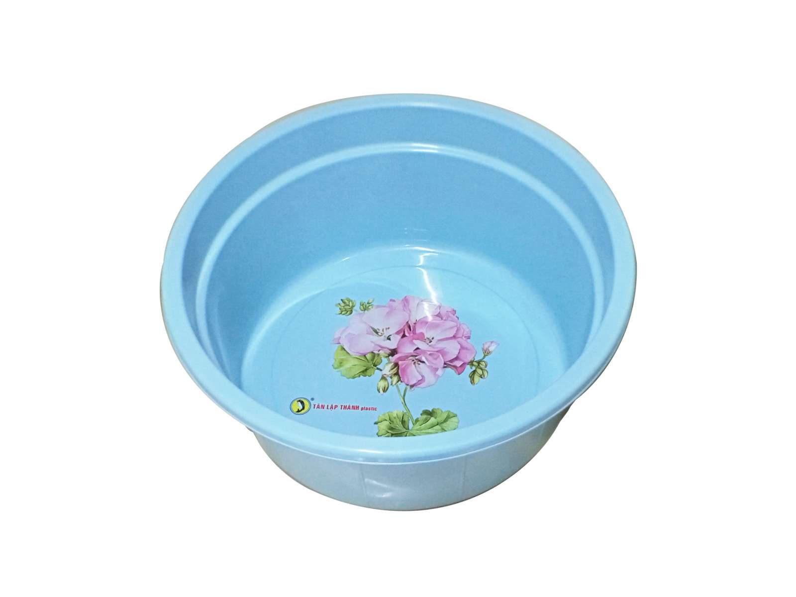 Deep basin with flower pattern